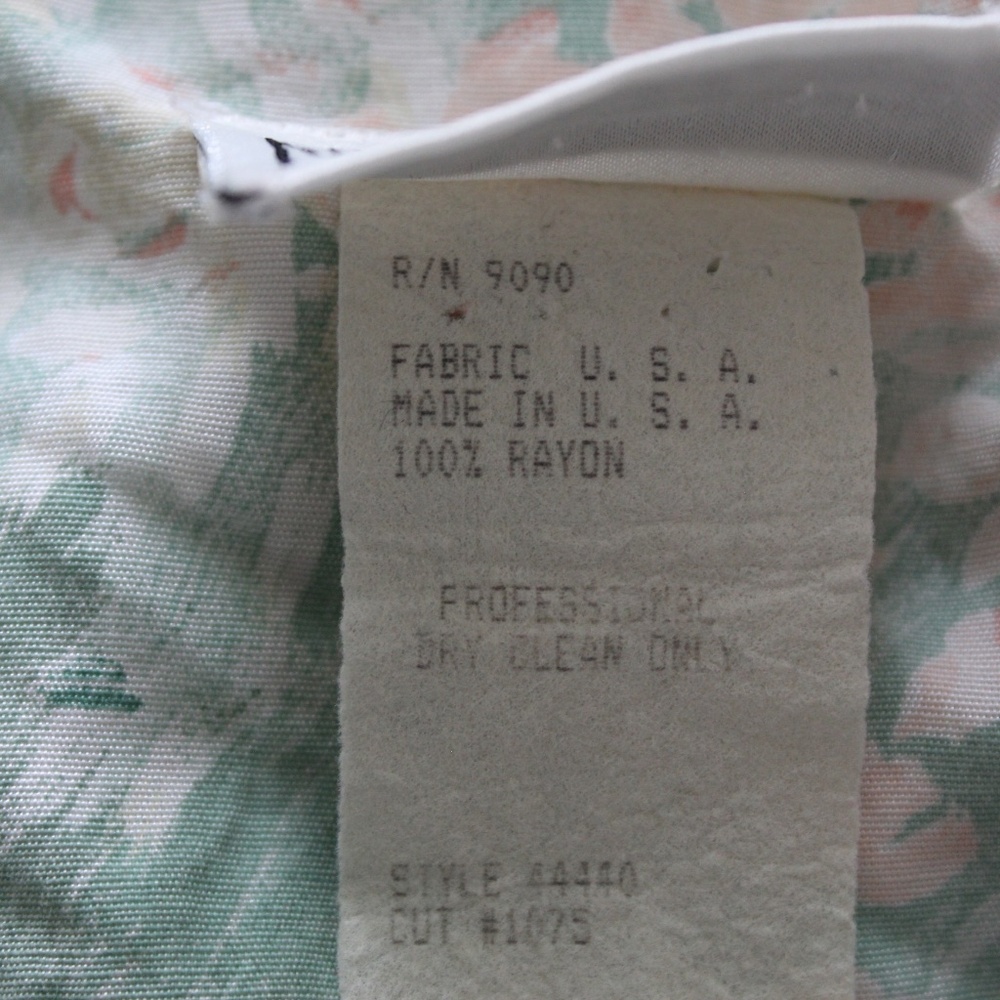 Vintage Pastel Brushstroke Floral Print Midi Dress - Picture 9 of 9
